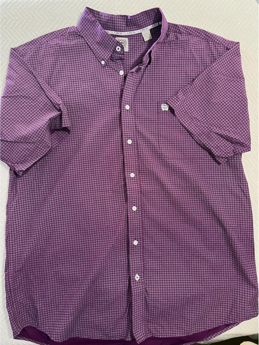 Cinch men’s western shirts purple size L